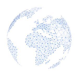 Spinning globe marked with CL's operation locations 