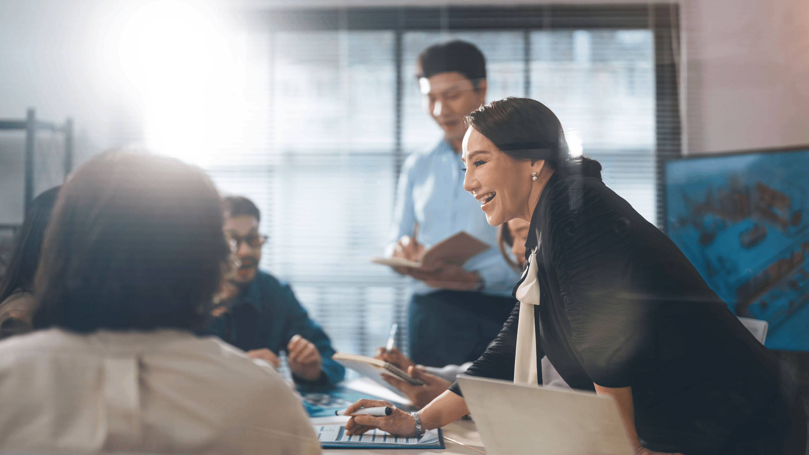 Business executives having meeting discussion